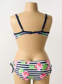 Maillot De Bain 2 Pièces Sunmarin Bleu Haut Soutien-gorge Emboitant