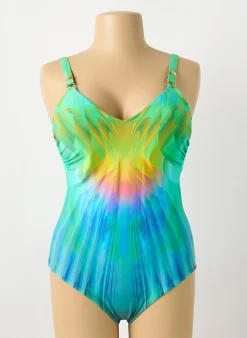 Maillot De Bain 1 Pièce Sunflair Bleu Haut Triangles