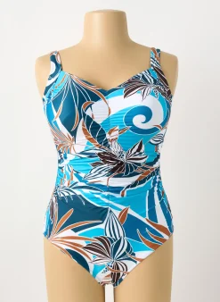 Maillot De Bain 1 Pièce Sunflair Bleu Haut Soutien-gorge Moulé