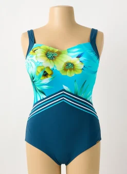Maillot De Bain 1 Pièce Sunflair Bleu Haut Soutien-gorge Moulé