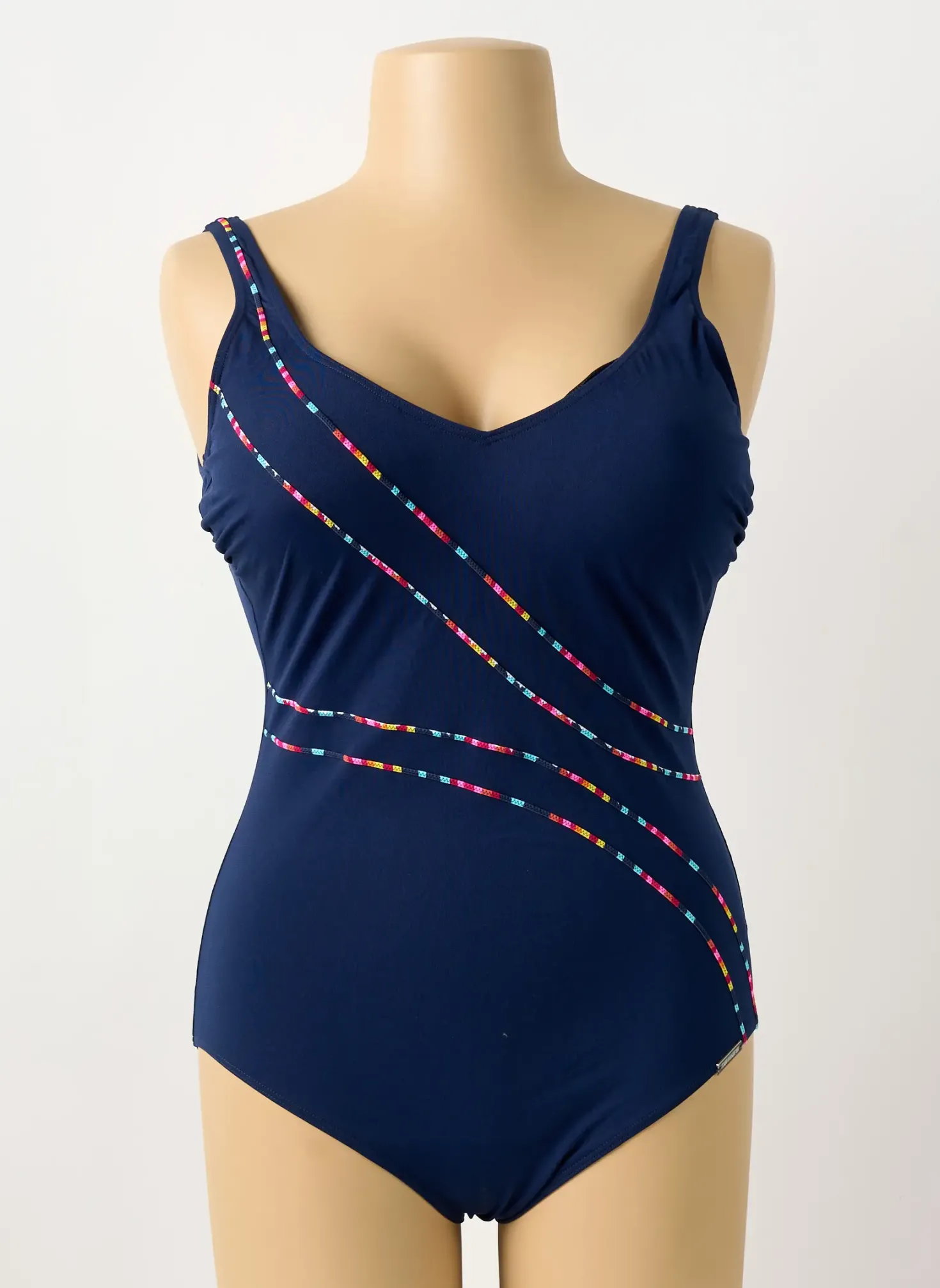 Maillot De Bain 1 Pièce Sunmarin Bleu Haut Soutien-gorge Moulé