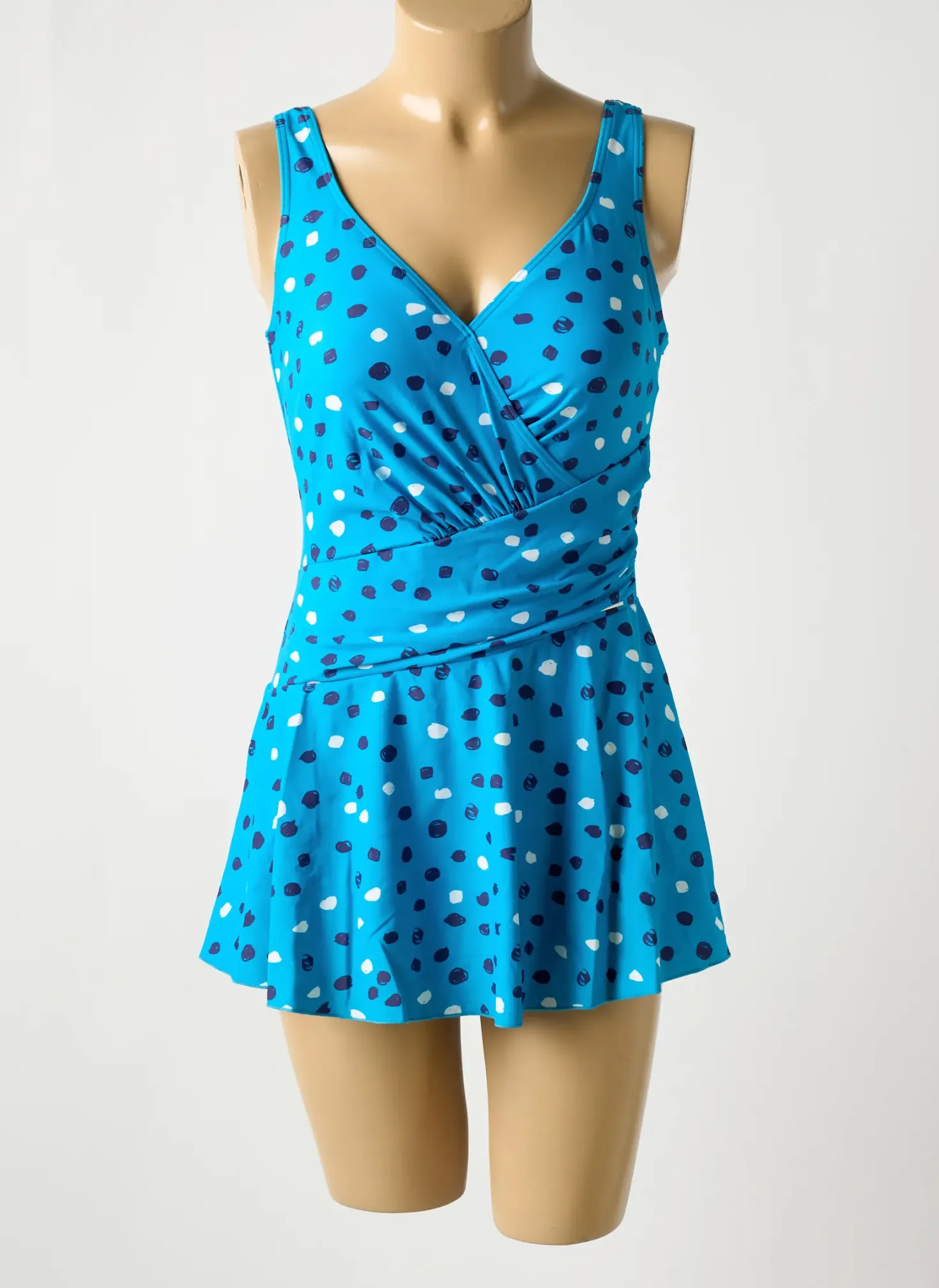 Maillot De Bain 1 Pièce Sunmarin Bleu Haut Soutien-gorge Moulé