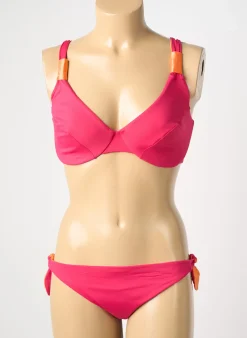 Maillot De Bain 2 Pièces Verdissima Rose Haut Soutien-gorge Balconnet
