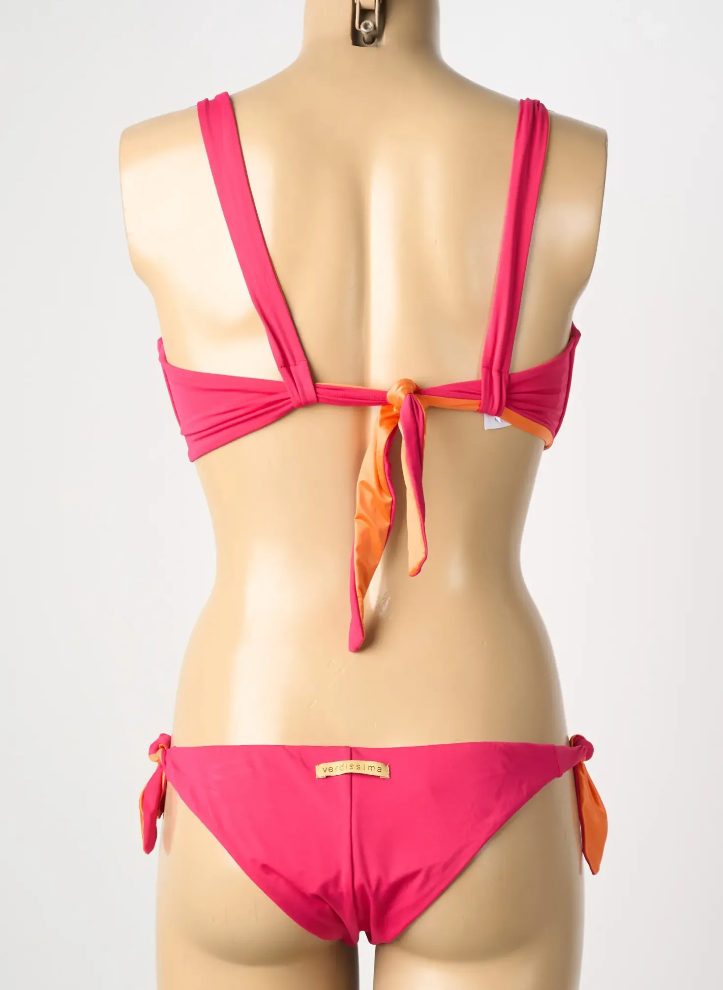 Maillot De Bain 2 Pièces Verdissima Rose Haut Soutien-gorge Balconnet