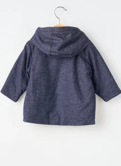 Manteau Court Absorba Bleu A Capuche