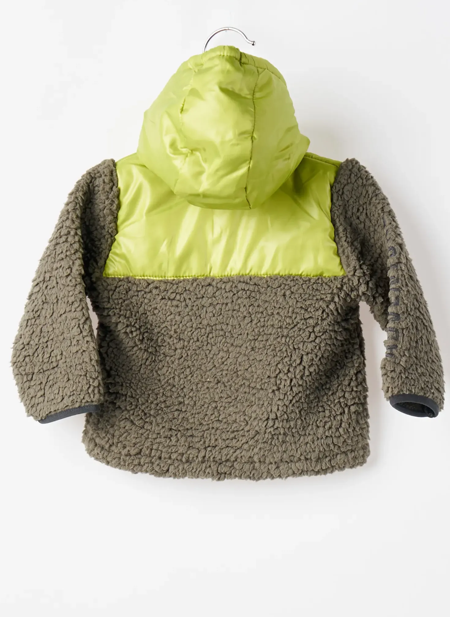 Manteau Court Boboli Vert A Capuche