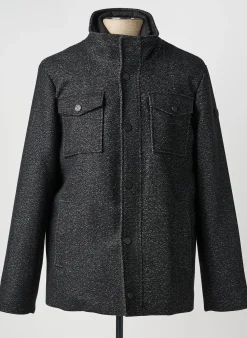 Manteau Court Cambridge Gris Sans Capuche