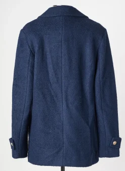 Manteau Court C'est Beau La Vie Bleu Sans Capuche