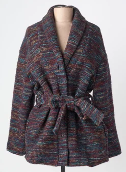 Manteau Court La Fee Maraboutee Bleu Sans Capuche