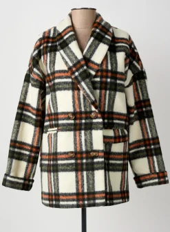 Manteau Court Lpb Les Petites Bombes Beige Sans Capuche