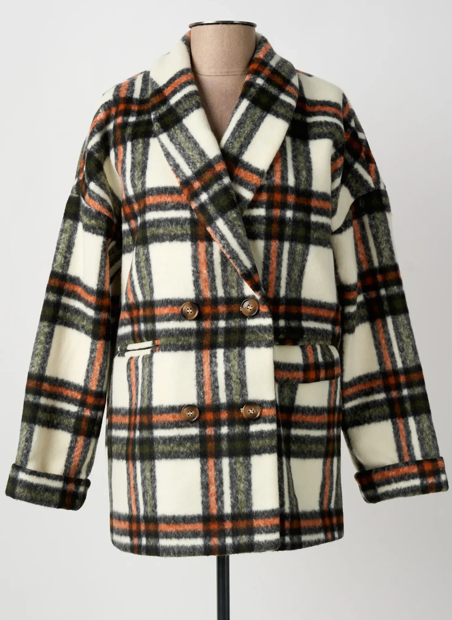 Manteau Court Lpb Les Petites Bombes Beige Sans Capuche