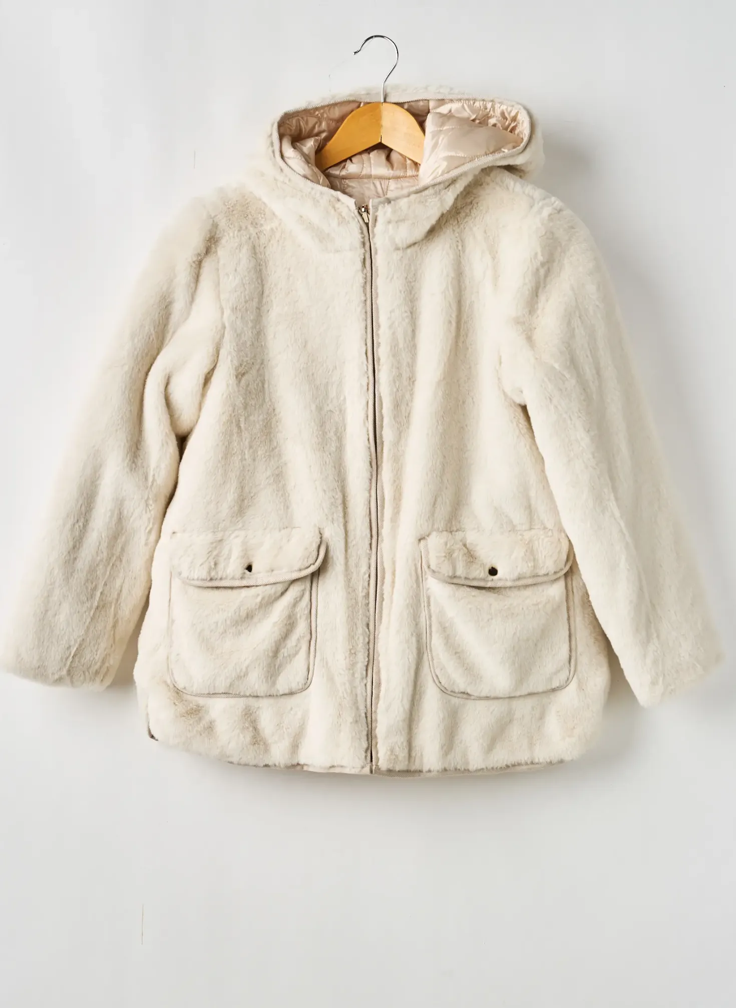 Manteau Court Mayoral Beige A Capuche