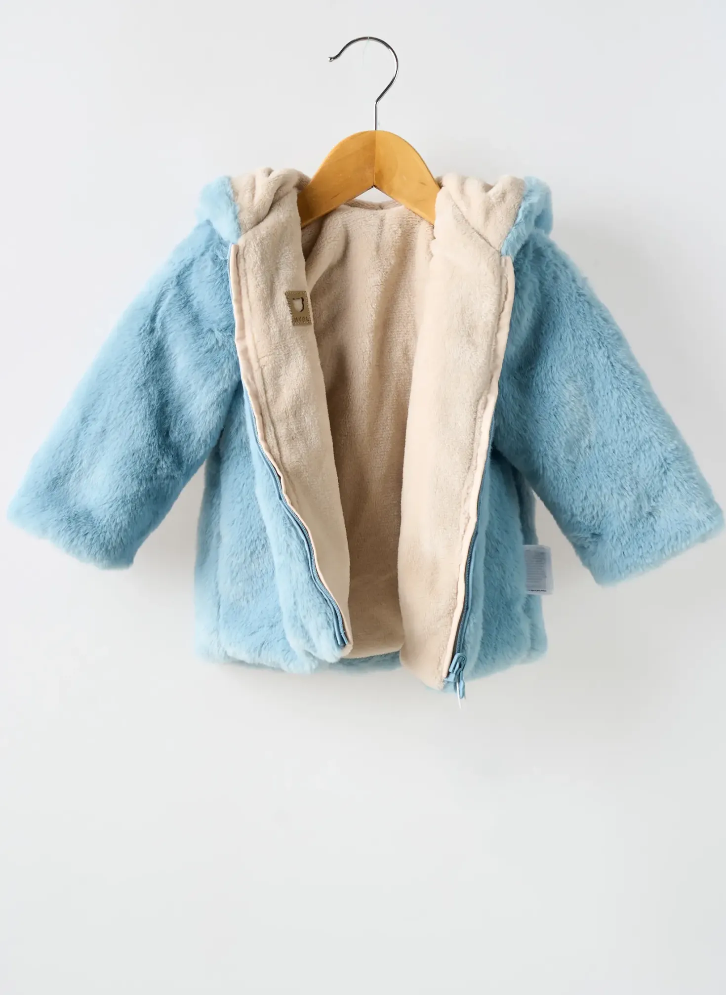 Manteau Court Mayoral Bleu A Capuche