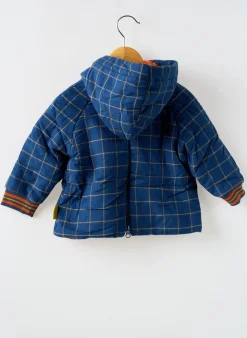 Manteau Court Moulin Roty Bleu A Capuche