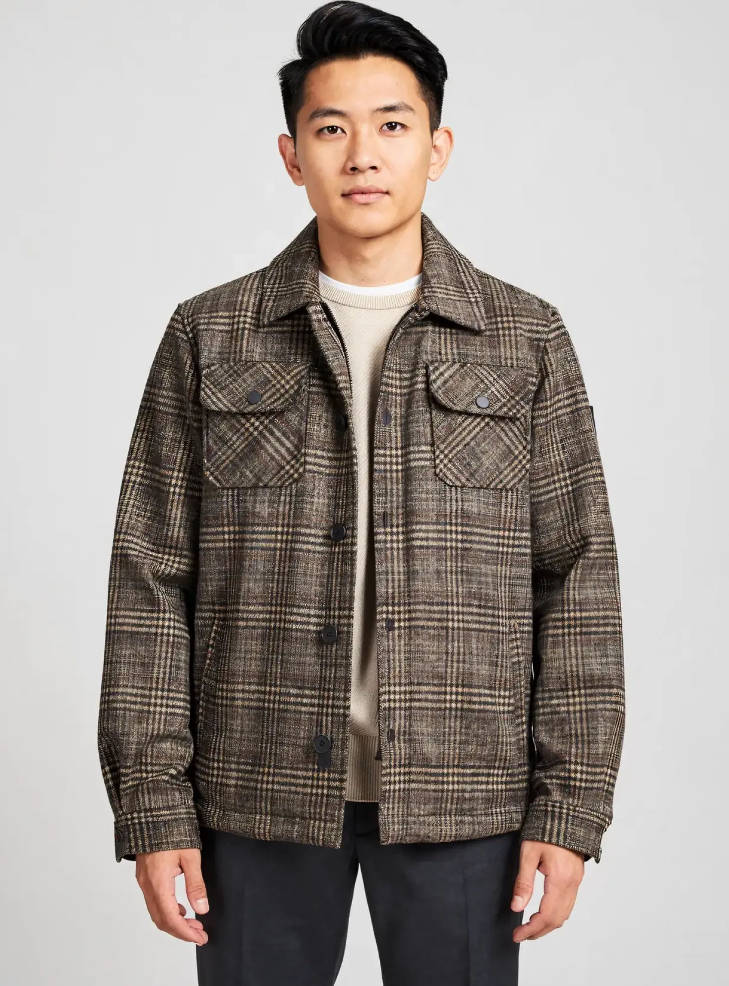 Manteau Court No Excess Beige Sans Capuche