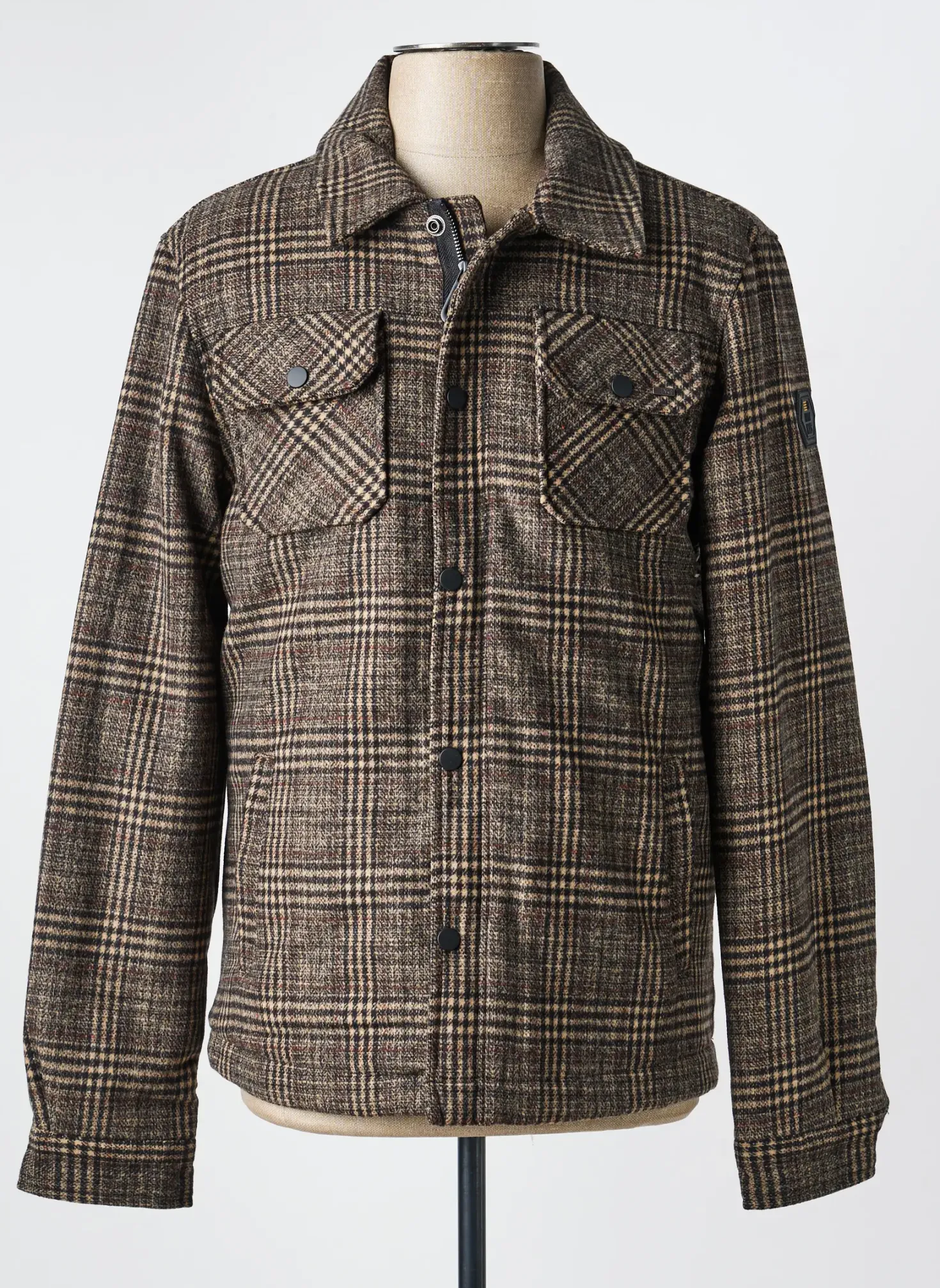 Manteau Court No Excess Beige Sans Capuche