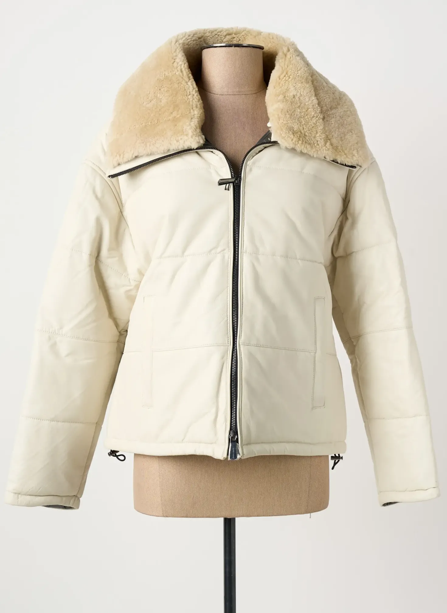 Manteau Court Oakwood Beige Sans Capuche
