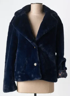 Manteau Court Oakwood Bleu Sans Capuche