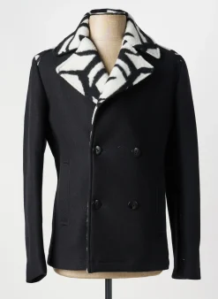 Manteau Court Pierre Talamon Noir Sans Capuche