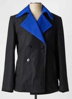 Manteau Court Pierre Talamon Noir Sans Capuche