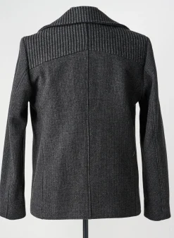 Manteau Court Pierre Talamon Gris Sans Capuche