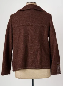 Manteau Court Quattro Marron Sans Capuche