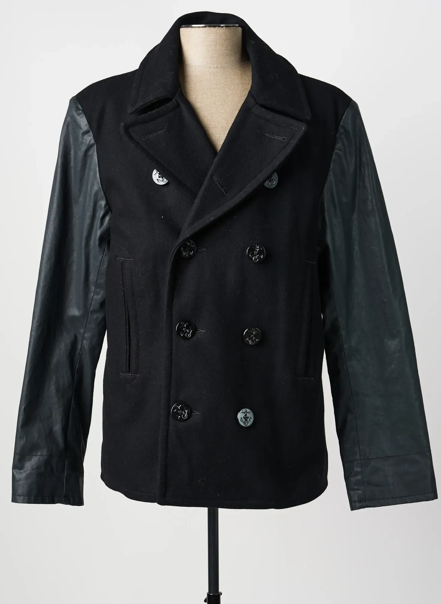 Manteau Court Ralph Lauren Noir Sans Capuche