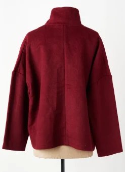 Manteau Court Surkana Rouge Sans Capuche