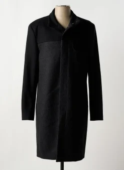 Manteau Long Bikkembergs Gris Sans Capuche