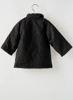 Manteau Long Bulle De Bb Gris Sans Capuche
