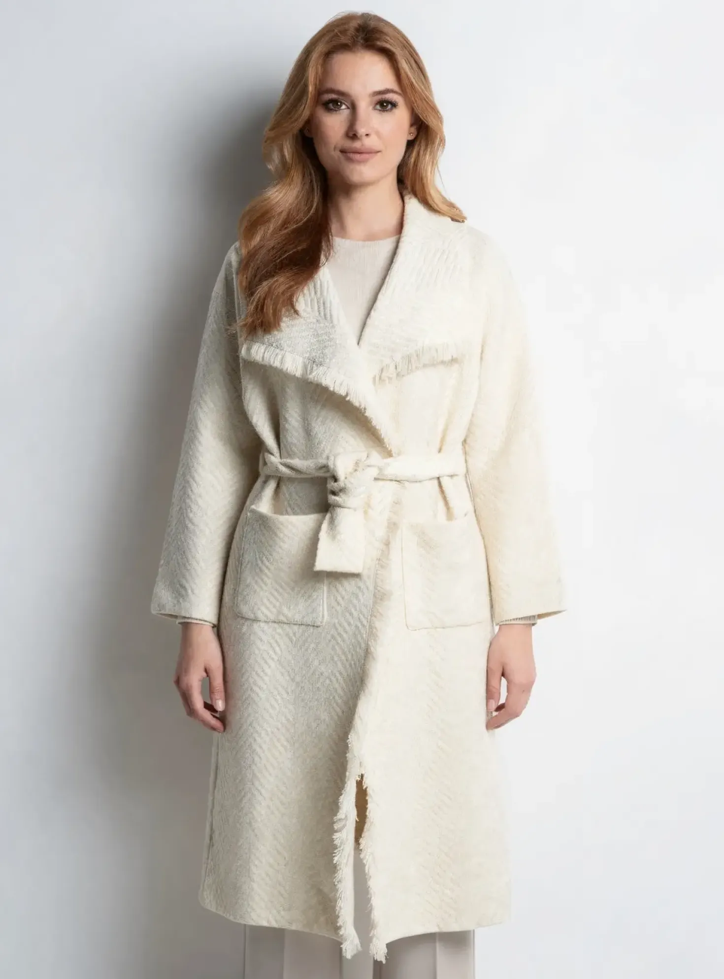 Manteau Long Catnoir Beige Sans Capuche