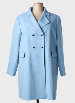 Manteau Long C.missaro Bleu Sans Capuche