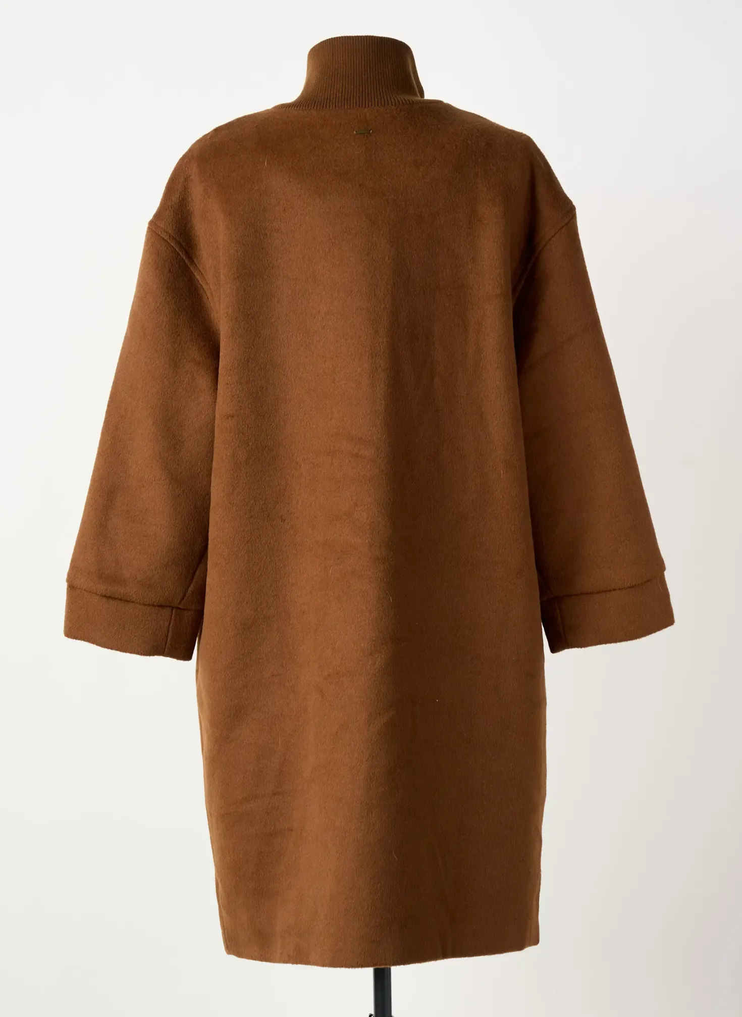 Manteau Long Elora Marron Sans Capuche