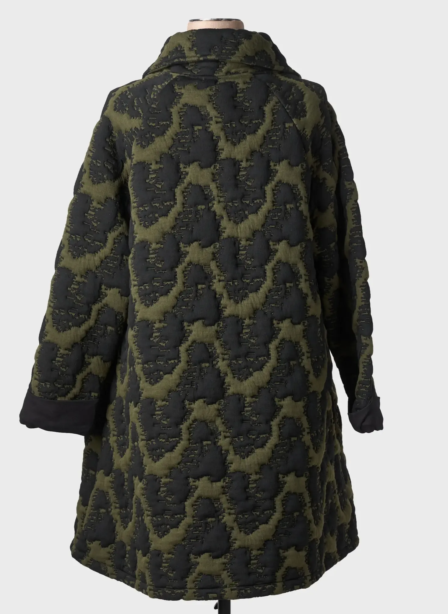 Manteau Long Ever Sassy Vert Sans Capuche