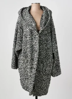 Manteau Long Franck Anna Gris A Capuche