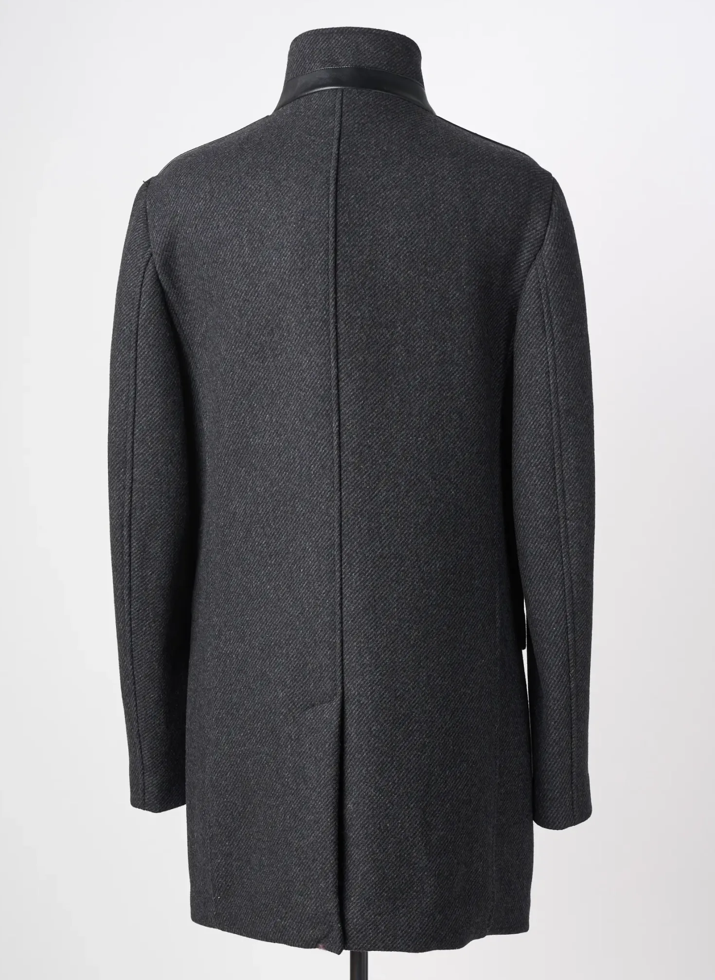 Manteau Long Hafnium Gris Sans Capuche