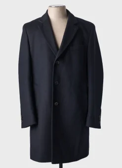 Manteau Long Hugo Boss Bleu Sans Capuche