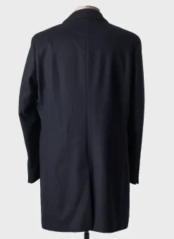 Manteau Long Hugo Boss Bleu Sans Capuche