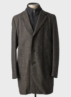 Manteau Long Hugo Boss Noir Sans Capuche