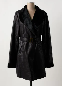 Manteau Long La Fee Maraboutee Noir Sans Capuche