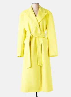 Manteau Long Lumina Jaune Sans Capuche