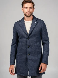 Manteau Long Manuel Ritz Gris Sans Capuche