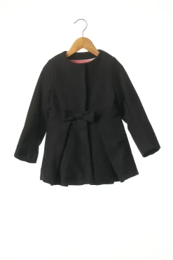 Manteau Long Marese Noir Sans Capuche