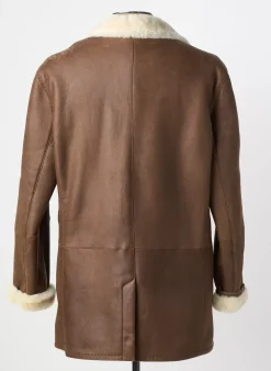 Manteau Long Marini Silvano Marron Sans Capuche
