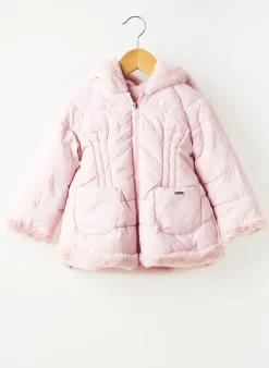 Manteau Long Mayoral Rose A Capuche