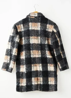 Manteau Long Molly Bracken Noir Sans Capuche