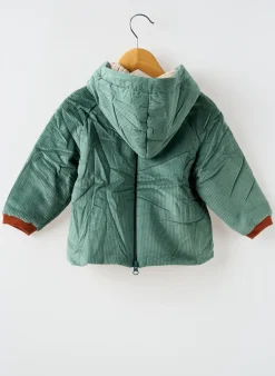 Manteau Long Moulin Roty Vert A Capuche