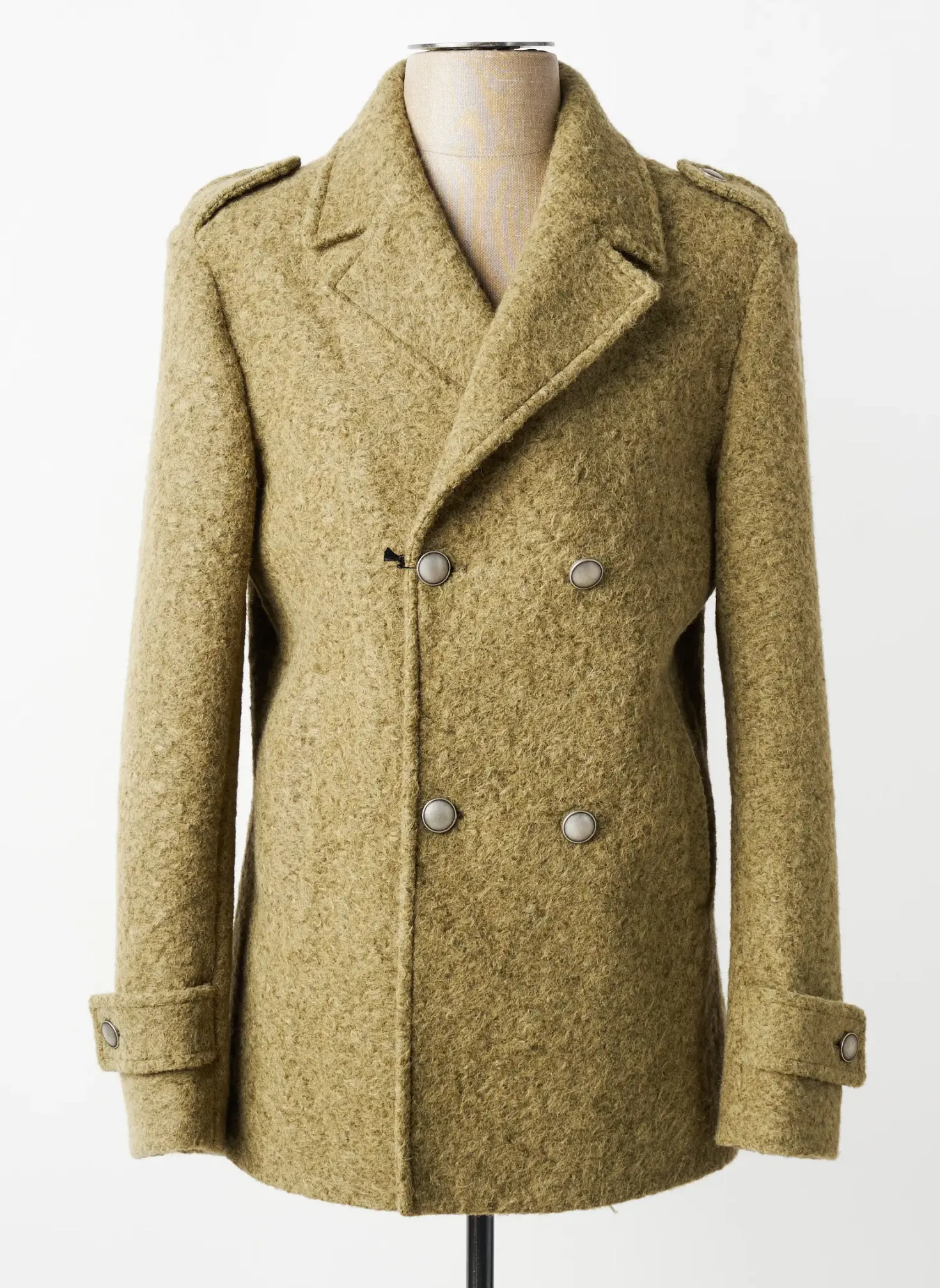 Manteau Long Over/d Vert Sans Capuche