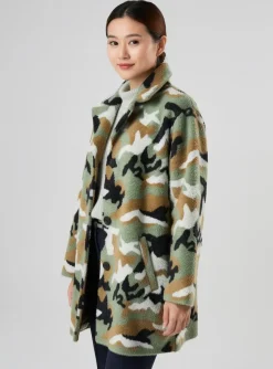Manteau Long Rever Mile Vert Sans Capuche