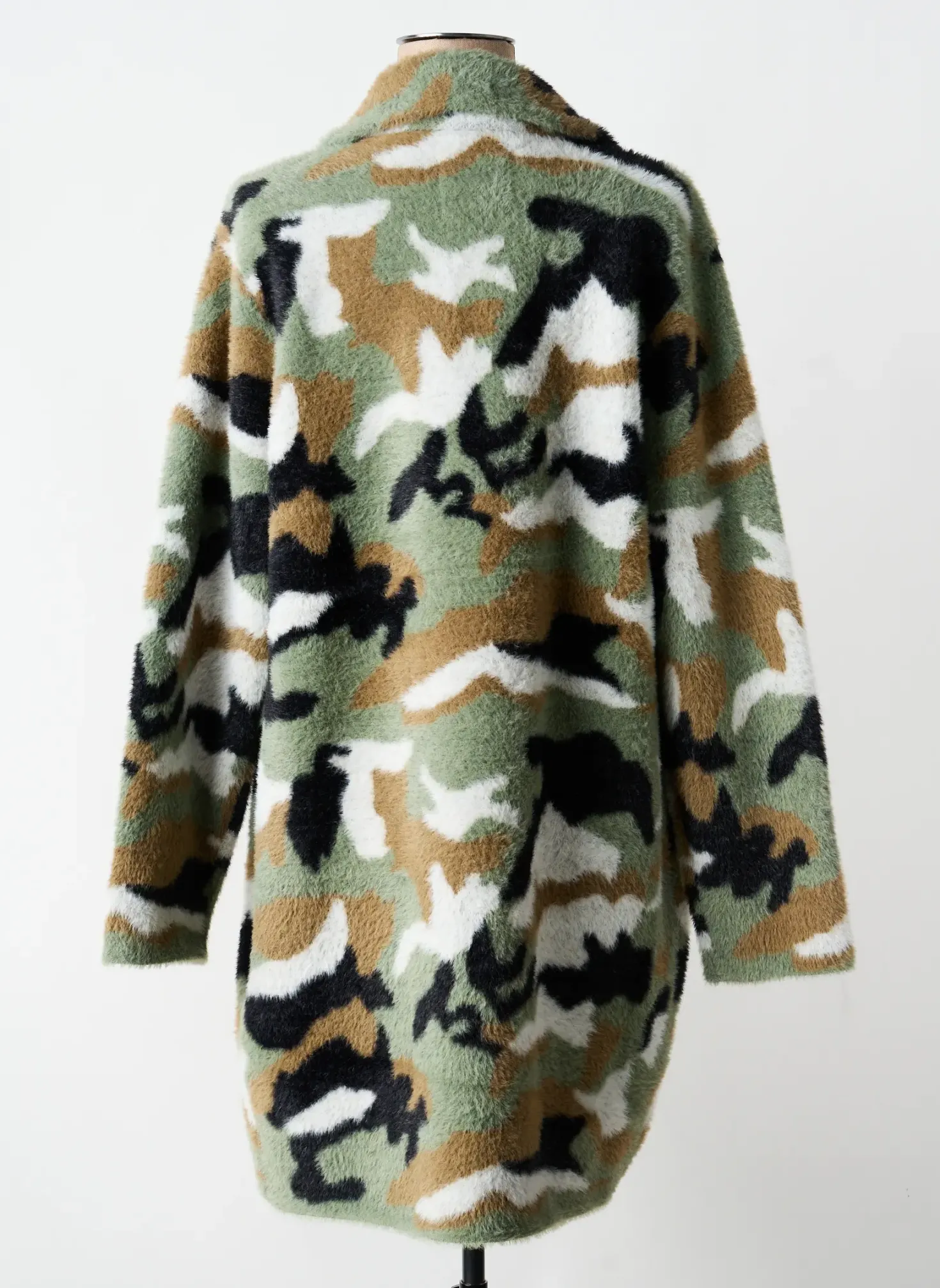 Manteau Long Rever Mile Vert Sans Capuche